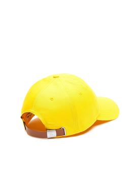 Gorra Lacoste Croco Oversize Amarillo para Hombre