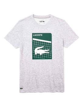 Camiseta Lacoste Graphic 3D Gris para Hombre