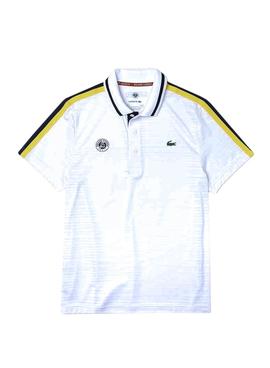 Polo Lacoste Sport Roland Garros Blanco Hombre