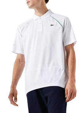 Polo Lacoste Sport x Novak Djokovic Blanco Hombre