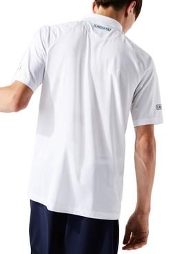 Polo Lacoste Sport x Novak Djokovic Blanco Hombre