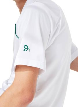 Polo Lacoste Sport x Novak Djokovic Blanco Hombre