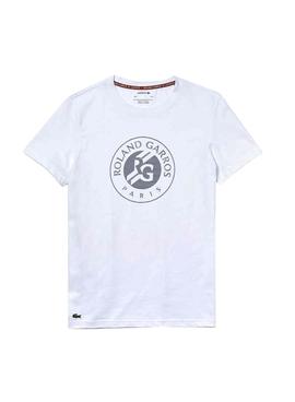 Camiseta Lacoste Roland Garros Blanco para Hombre