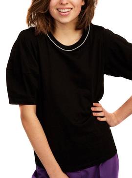 Camiseta Naf Naf Contrast Negro para Mujer