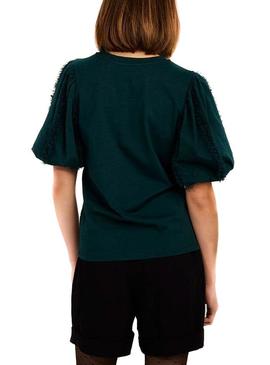 Camiseta Naf Naf Tul Verde para Mujer