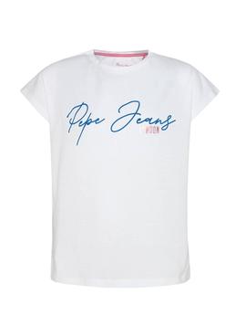 Camiseta Pepe Jeans Nina Blanco para Niña