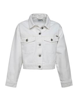 Cazadora Vaquera Pepe Jeans Stacy Blanco Niña