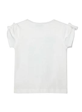 Camiseta Mayoral Cuadro Liberty Blanco para Niña