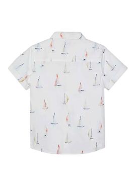 Camisa Mayoral Estampado Barcos para Niño