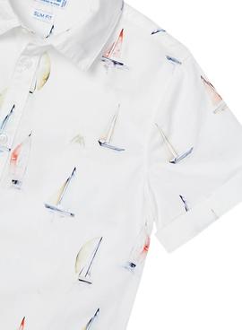 Camisa Mayoral Estampado Barcos para Niño