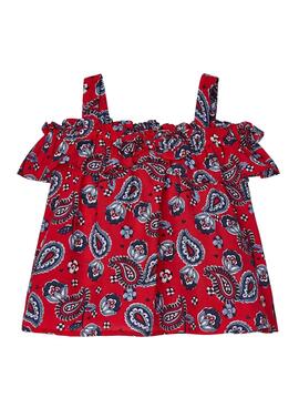 Camisa Mayoral Estampado Amapola Rojo para Niña