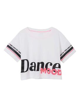 Camiseta Mayoral Dance Mood Blanco para Niña