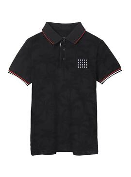 Polo Mayoral Estampado Pimienta Negro para Niño