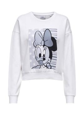 Sudadera Only Disney Life Blanco para Mujer