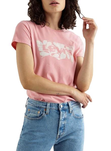 Extraordinario Becks Humo Camiseta Levis The Perfect Tee Batwing Rosa Mujer
