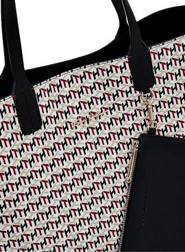 Bolso Tommy Hilfiger Tote Monogram Blanco Mujer