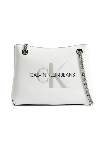 raqueta Síguenos Fuente Bolso Calvin Klein Shoulder Bright Blanco Mujer