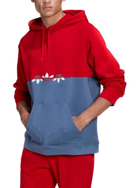 ilegal estudio Perpetuo Sudadera Adidas Sliced Trefoil Rojo para Hombre