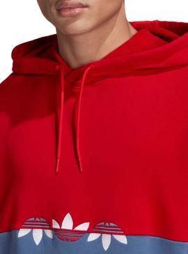 Sudadera Adidas Sliced Trefoil Rojo para Hombre