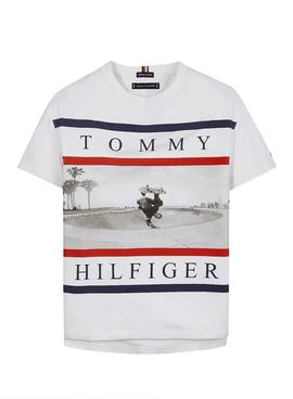 Camiseta Tommy Hilfiger Photo Print Blanco Niño