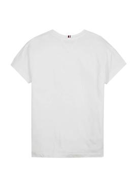 Camiseta Tommy Hilfiger Multi Text Sateen Blanco