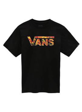 Camiseta Vans Classic Logo Negro para Niño