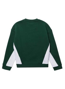 Sudadera Lacoste Bicolor Verde para Niño