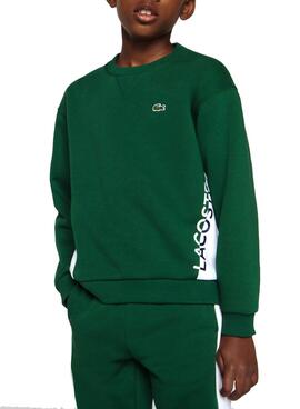 Sudadera Lacoste Bicolor Verde para Niño