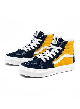 Zapatillas Vans Sk8-Hi Azul Marino y Amarillo