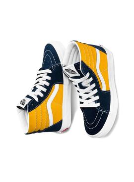 Zapatillas Vans Sk8-Hi Azul Marino y Amarillo