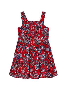 Vestido Mayoral Estampado Amapola Rojo para Niña