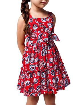 Vestido Mayoral Estampado Amapola Rojo para Niña