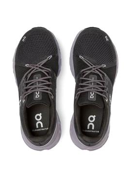 Zapatillas On Running Cloudstratus Black Lilac Mujer