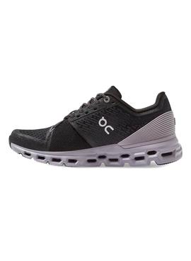Zapatillas On Running Cloudstratus Black Lilac Mujer