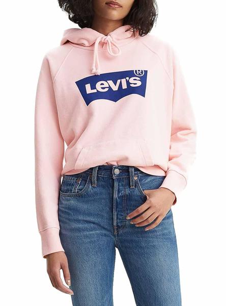 Levis Hoodie Rosa Mujer