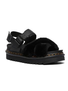 Sandalias Dr Martens Voss II Fluffy Negras Mujer