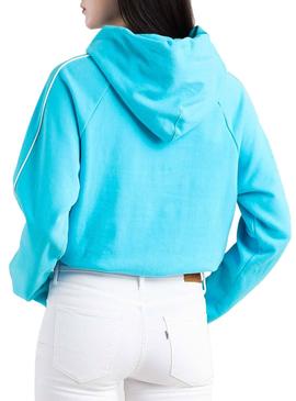 Sudadera Levis Cinched Hoodie Azul Mujer