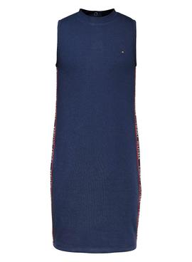 Vestido Tommy Hilfiger Tape Sports Azul Para Niña