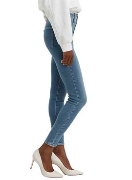 Pantalón Vaquero Levis Mile High Azul Para Mujer