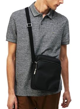 Bolso Lacoste Crossover Negro para Hombre