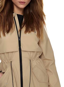 Chubasquero Only Race Beige para Mujer