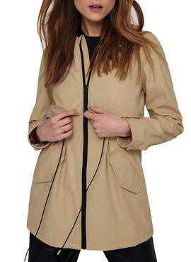 Chubasquero Only Race Beige para Mujer