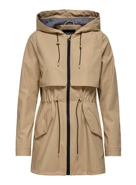 Chubasquero Only Race Beige para Mujer