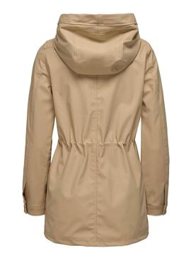 Chubasquero Only Race Beige para Mujer