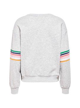 Sudadera Only Daisy Gris Mujer