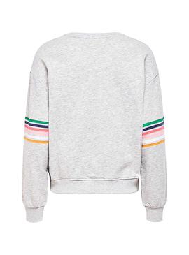 Sudadera Only Daisy Gris Mujer