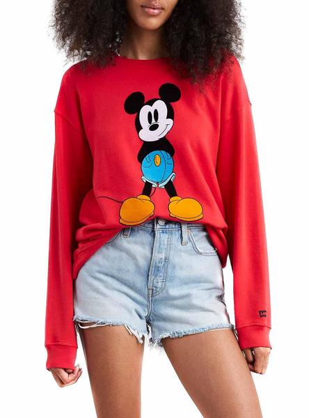 Sudadera Mickey Mouse Rojo Para Mujer