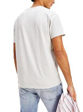 Camiseta Tommy Jeans Color Corp Gris Para Hombre