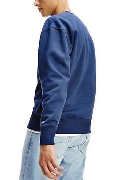 Sudadera Tommy Jeans Basketball Azul Para Hombre