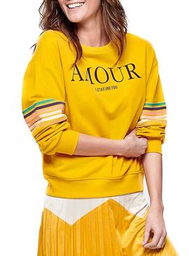 Sudadera Only Daisy Amarillo Mujer